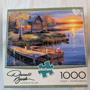 Autumn By The Lake Buffalo 1000 Piece Puzzle By Darrell Bush